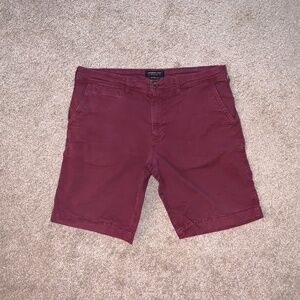 American Eagle Outfitters AE Men's Shorts Extreme Flex 33 Burgundy Red Stretch
